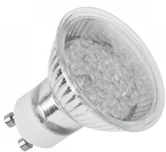 Żarówka GU10 21 LED 230V biała ciep