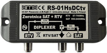 Zwrotnica antenowa SAT-RTV  RS-01Hs DCtv AMS