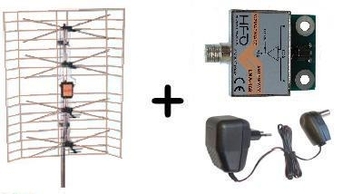 Antena AST-8 GOLD+wzm. LNA169+zasillacz