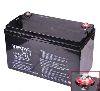 Akumulator 12V 100Ah VIPOW BAT0225