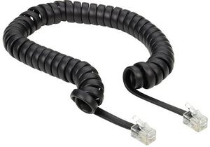 Kabel tel.2xwt.MOD. RJ-9 2,0m spirala czarny blister