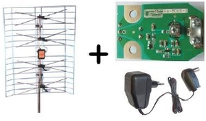 Antena AST-8 GOLD wzm.30dB+zasilacz