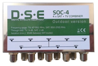 Zwrotnica SAT-RTV [4xSAT] SOC4 DSE zewn.