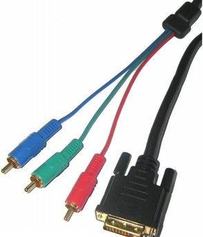 Kabel DVI (24+1)/3RCA 1,8m