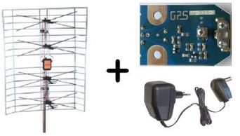 Antena AST-8 SILVER wzm.20dB+zasilacz