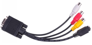 Kabel monitora VGA/gnS-VIDEO+3gnRCA