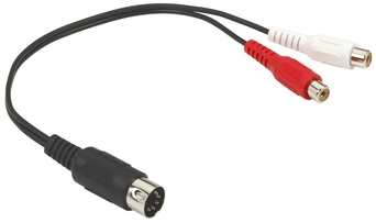 Kabel DIN 5/2xRCA gn.0,2m    KBA652