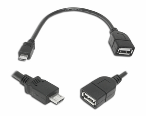 Kabel USB gn.A/wt. micro USB 0,2m