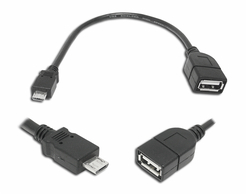 Kabel USB gn.A/wt. micro USB 0,2m