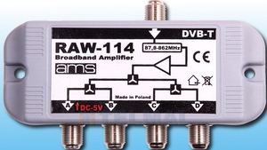 Wzmacniacz ant. AMS RAW-114 zasilanie 5V