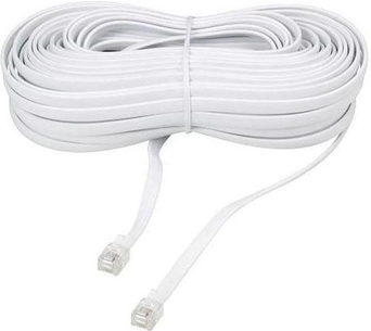 Kabel tel.2xwt.MOD.  15,0m biały