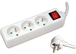 Przedł.elektr. 3gn/1,5m przeł.biały