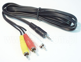 Kabel Jack wt.3,5 (4P) / wt.3xRCA 1,5m